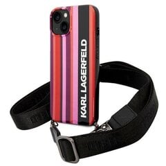 Telefoniümbris KARL LAGERFELD Color Stripes Strap - iPhone 14 Plus, roosa цена и информация | Чехлы для телефонов | kaup24.ee