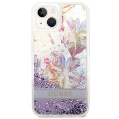 Чехол Guess Flower Liquid Glitter Hardcase для iPhone 14 Plus цена и информация | Чехлы для телефонов | kaup24.ee