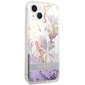 Telefoniümbris GUESS Flower Liquid Glitter Hardcase - iPhone 14 Plus, lilla hind ja info | Telefoni kaaned, ümbrised | kaup24.ee