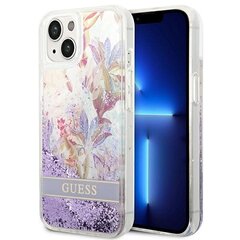 Чехол Guess Flower Liquid Glitter Hardcase для iPhone 14 Plus цена и информация | Чехлы для телефонов | kaup24.ee