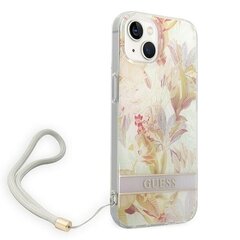 Telefoniümbris GUESS Flower Strap Hardcase - iPhone 14 Plus, lilla hind ja info | Telefoni kaaned, ümbrised | kaup24.ee