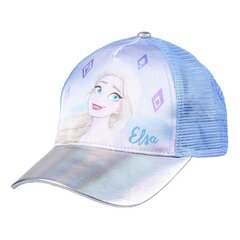 Laste nokamüts Frozen hõbedane sinine (53 cm) цена и информация | Шапки, перчатки, шарфы для девочек | kaup24.ee