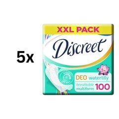 Hügieenisidemed DISCREET Vesiroos, 100 tk. pakis 5 tk. hind ja info | Tampoonid, hügieenisidemed, menstruaalanumad | kaup24.ee