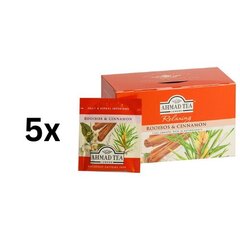 Травяной чай Ahmad Rooibos & Cinnamon, 20 пакетиков по 1,5г, в упаковке 5 шт. цена и информация | Чай | kaup24.ee