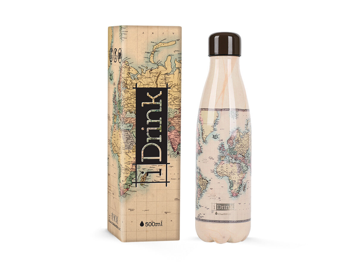 Joogipudel Itotal Map, 500ml hind ja info | Joogipudelid | kaup24.ee