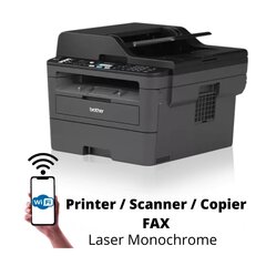 Brother MFC-L2710DW Wi-Fi MFP Printer / Scanner / Copier / Fax laser monochrome цена и информация | Принтеры | kaup24.ee