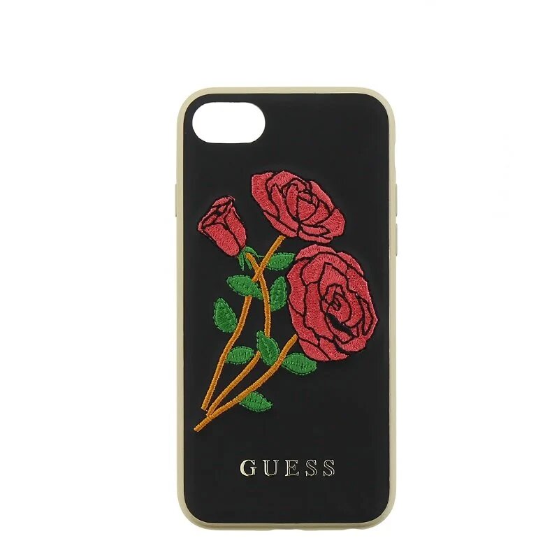 Guess Flower Desire tagus telefonile Apple iPhone 7 / 8, must цена и информация | Telefoni kaaned, ümbrised | kaup24.ee