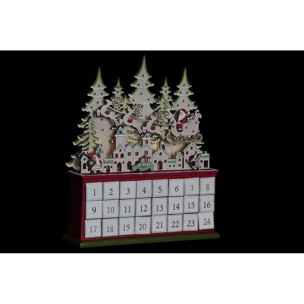 Jõulukalender puidust DKD Home Decor (32 x 8,5 x 38 cm) hind ja info | Jõulukaunistused | kaup24.ee