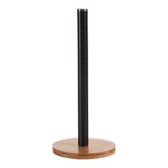 Köögipaberi hoidja must pruun metall bambus (15 x 34 x 15 cm) цена и информация | Столовые и кухонные приборы | kaup24.ee