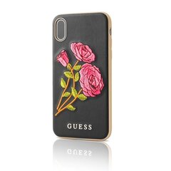 Guess Flower Desire tagus telefonile Apple iPhone X / iPhone 10, must hind ja info | Telefoni kaaned, ümbrised | kaup24.ee
