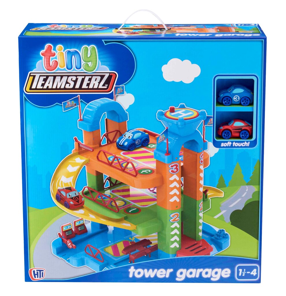 Laste garaaž 2 autoga Teamsterz Tiny hind ja info | Poiste mänguasjad | kaup24.ee