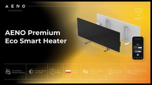 Инфракрасный - конвекционный обогреватель Aeno Premium Eco Smart Black цена и информация | Грелки | kaup24.ee