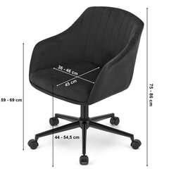 MINK pöörlev tool, must samet hind ja info | Kontoritoolid | kaup24.ee