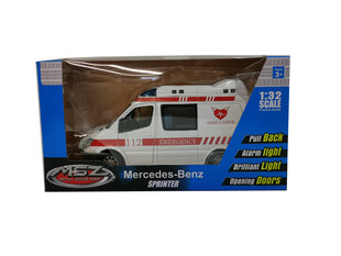 MSZ metallist mudelauto Mercedes-Benz Sprinter (politsei, kiirabi), 1:32 hind ja info | Poiste mänguasjad | kaup24.ee