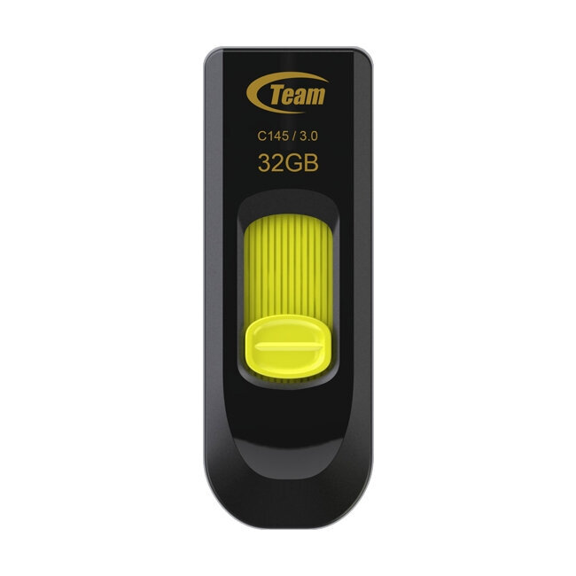 Team Group C145 USB flash drive 32 GB USB Type-A 3.2 Gen 1 (3.1 Gen 1) Black, Yellow hind ja info | Mälupulgad | kaup24.ee