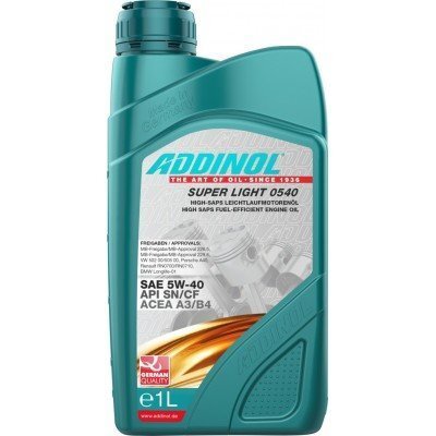 Mootoriõli Addinol Addinol Super Light 0540 5w40 - 1L hind ja info | Mootoriõlid | kaup24.ee