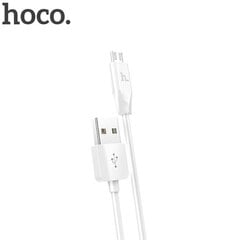 Laadimisjuhe Hoco X1 microUSB 1.0m valge hind ja info | Mobiiltelefonide kaablid | kaup24.ee