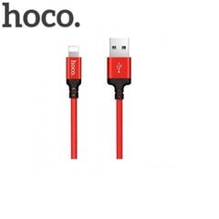 USB кабель Hoco X14 Lightning, красный-черный 1.0 м цена и информация | Кабели для телефонов | kaup24.ee