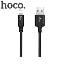 Hoco X14 Premium vastupidavast kangast Lightning-USB-andmeside ja kiire 2,4A laadijakaabel 2m (MD819) must hind ja info | Kaablid ja juhtmed | kaup24.ee