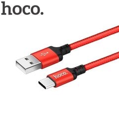 USB кабель Hoco X14 Type-C, красный-черный, 1.0 м цена и информация | Кабели для телефонов | kaup24.ee