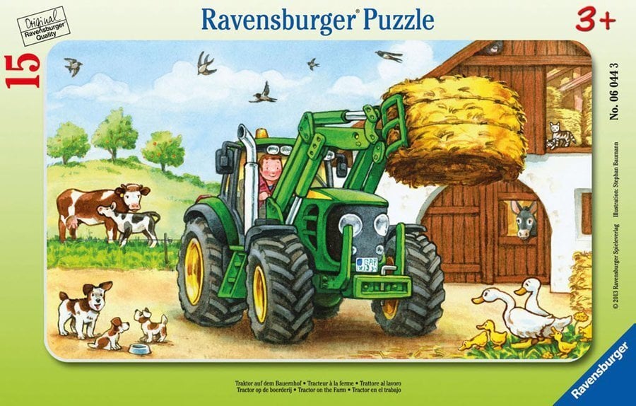 Pusle traktor, Ravensburger, 15 tk hind ja info | Pusled | kaup24.ee