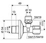 Nurgaventiil Schell 1/2'' x 3/8'', d Ø10 mm цена и информация | Torude ühendused, ventiilid | kaup24.ee