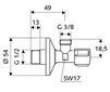 Nurgaventiil Schell 1/2'' x 3/8'' hind ja info | Torude ühendused, ventiilid | kaup24.ee