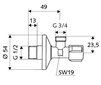 Kombineeritud ventiil pesumasinale Schell 1/2'' x 3/4'' цена и информация | Torude ühendused, ventiilid | kaup24.ee