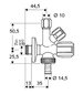 Kombineeritud ventiil Schell 1/2'' x 3/8'' d Ø10 mm x 3/4" цена и информация | Torude ühendused, ventiilid | kaup24.ee