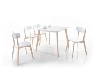Комплект стульев (4 шт.) Tibi, белый цена и информация | Стулья для кухни и столовой | kaup24.ee