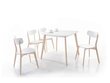 4 köögitooli komplekt Tibi, valge цена и информация | Söögilaua toolid, köögitoolid | kaup24.ee