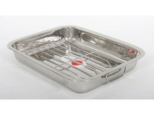 Küpsetusplaat koos grilliga DOMOTTI , 35x26x6 cm цена и информация | Формы, посуда для выпечки | kaup24.ee