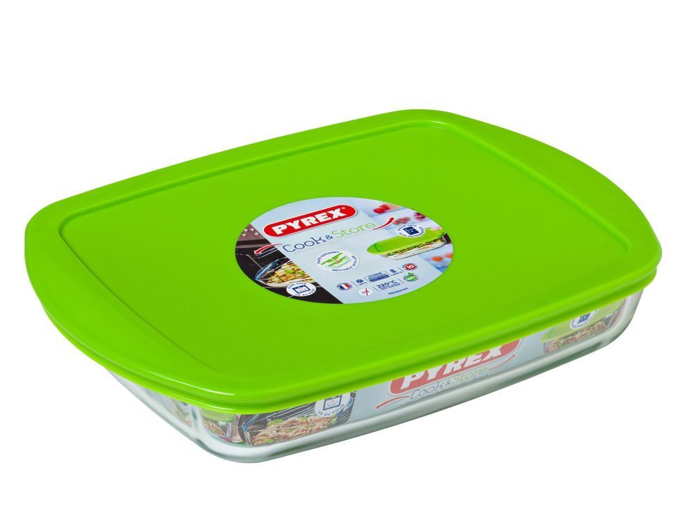 Kuumuskindel anum Pyrex Cook & Store 28 x 20 cm, 1,6 l цена и информация | Ahjuvormid ja küpsetustarvikud | kaup24.ee