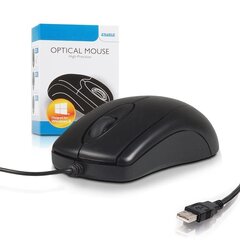 Juhtmega optiline hiir 4World Basic 3 hind ja info | Hiired | kaup24.ee
