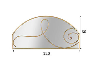 Зеркало Glam, золото 120x2.5x60 см цена и информация | Подвесные зеркала | kaup24.ee