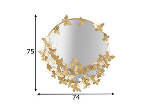 Seinapeegel Glam, kuldne 75x74 cm hind ja info | Peeglid | kaup24.ee