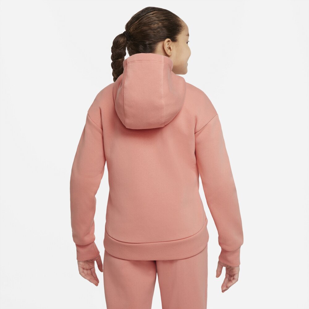 Tüdrukute dressipluus Nike Girls NSW Club FLC FZ Hoodie LBR, roosa hind ja info | Tüdrukute kampsunid, vestid ja jakid | kaup24.ee