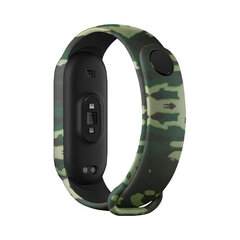 Xiaomi Mi Band 5/6 Silikoon Rihm – Military Roheline цена и информация | Аксессуары для смарт-часов и браслетов | kaup24.ee