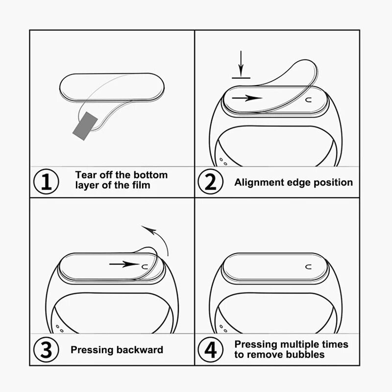 Xiaomi Mi Band 3D täisekraani pehme kaitsekile – 5 цена и информация | Nutikellade ja nutivõrude tarvikud | kaup24.ee