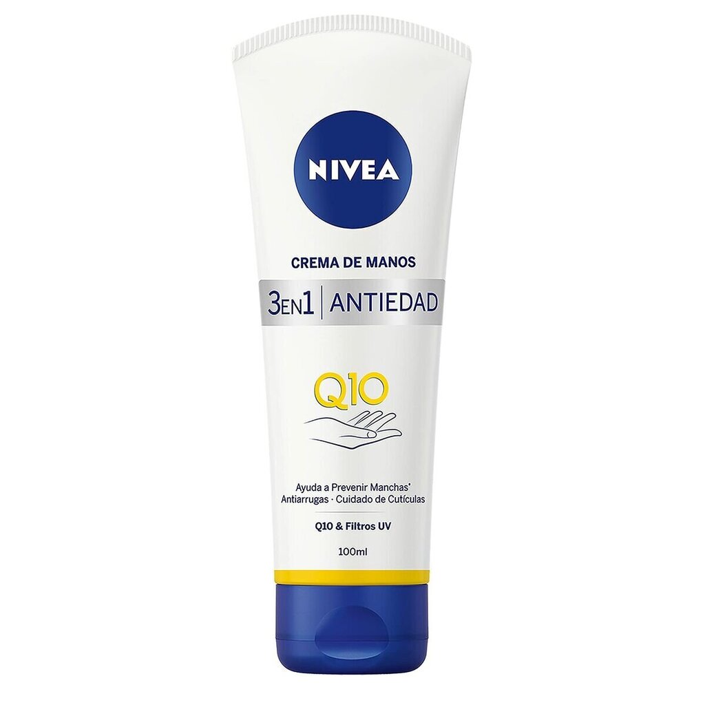 Vananemisvastane kätekreem Nivea Q10 3-in-1 (100 ml) цена и информация | Kehakreemid, kehaspreid | kaup24.ee