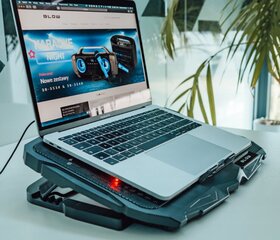 Sülearvuti jahutusalus nelja jahutusventilaatoriga, 390 x 280 x 30 mm hind ja info | Sülearvuti tarvikud | kaup24.ee