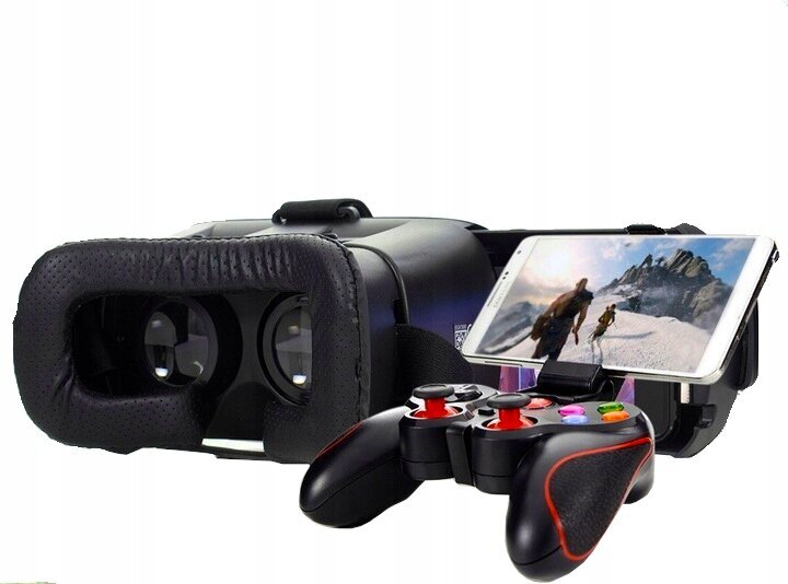 Virtuaalreaalsuse 3D-prillid + juhtmevaba Bluetooth 5.0 peakomplekt + VR-mängupult hind ja info | Virtuaalreaalsuse prillid | kaup24.ee