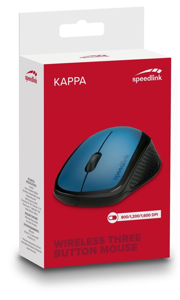 Juhtmevaba hiir Speedlink Kappa, sinine (SL-630011-BE) hind ja info | Hiired | kaup24.ee