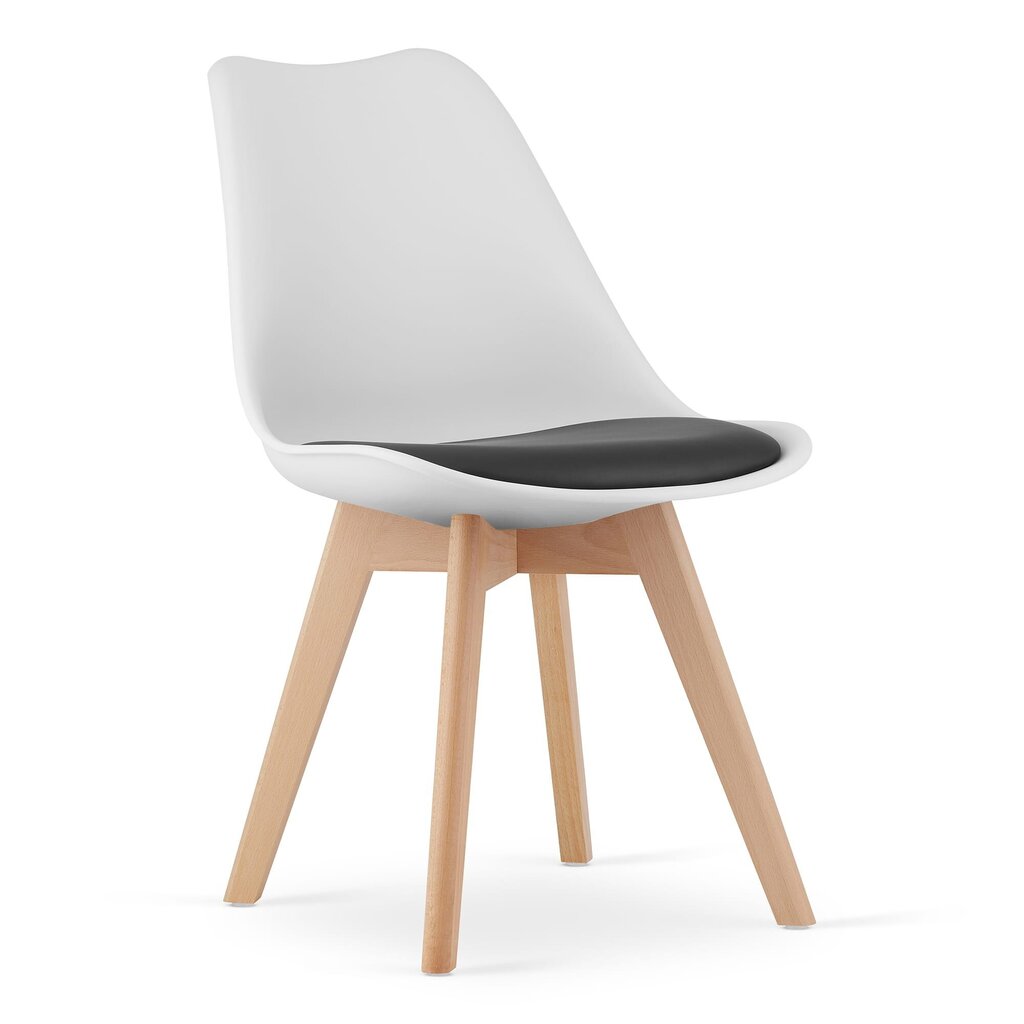 Komplekt 4 tooli MARK, valge/must hind ja info | Söögilaua toolid, köögitoolid | kaup24.ee