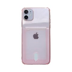 iPhone 11 Pro Max (6,5”) läbipaistev ümbris CARD CASE – Roosa цена и информация | Чехлы для телефонов | kaup24.ee