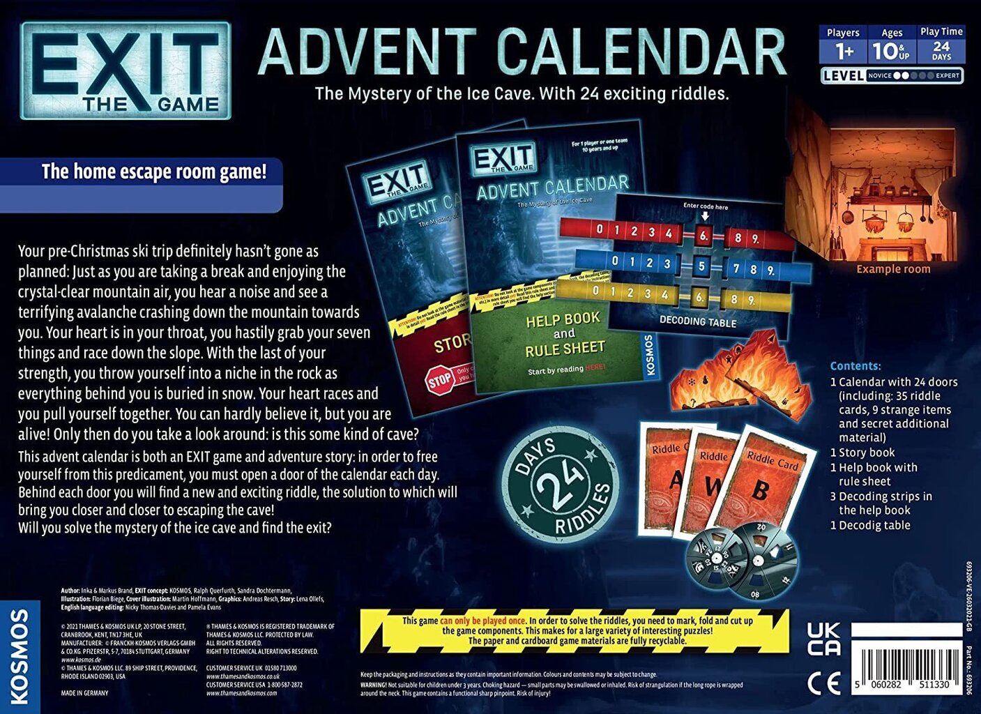 Exit: The Game – Advent Calendar: The Mystery of the Ice Cave hind ja info | Lauamängud ja mõistatused | kaup24.ee