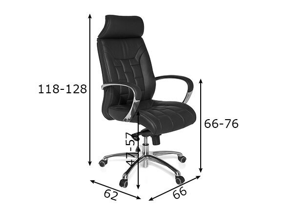 Kontoritool A2A Turin, must hind ja info | Kontoritoolid | kaup24.ee