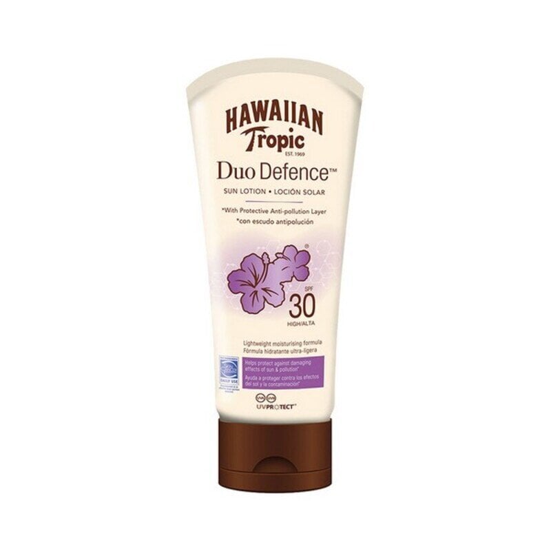 Päivituskreem näole Duo Defense Hawaiian Tropic (Unisex) (180 ml) цена и информация | Päikesekreemid | kaup24.ee