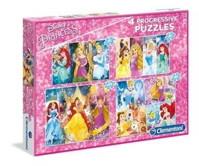 Pusle Clementoni Disney Princess, 20+60+100+180 tk цена и информация | Пазлы | kaup24.ee