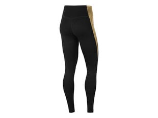 Naiste treeningpüksid Nike W One Tights PP5, must/kuld hind ja info | Naiste spordiriided | kaup24.ee